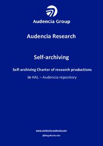 Audencia Research  Self-archiving Self-archiving Charter of research productions in HAL – Audencia repository