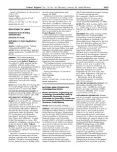 Federal Register / Vol. 74, No[removed]Thursday, January 15, [removed]Notices Signed in Washington, DC, this 6th day of January[removed]Linda G. Poole, Certifying Officer, Division of Trade Adjustment Assistance.