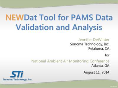 [VOCDat] Tool for PAMS Data Validation and Analysis