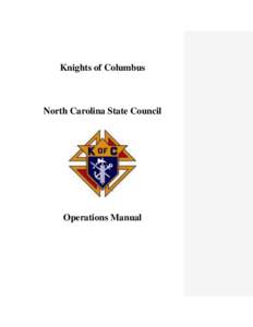 Knights of Columbus  North Carolina State Council Operations Manual