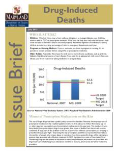 Drug-Induced Deaths July 2012 Issue Brief