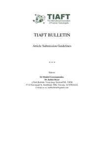 TIAFT Bulletin Guidelines