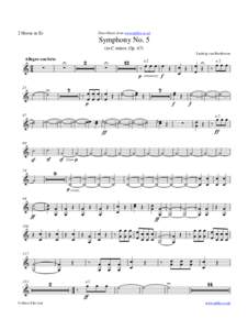 2 Horns in Eb  Sheet Music from www.mfiles.co.uk Symphony No. 5 (in C minor, Op. 67)