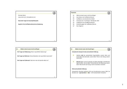 Microsoft PowerPoint - W10 06 Sprache Verifikationismus.ppt
