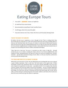 Eating Europe Tours • Over 2,reviews on TripAdvisor