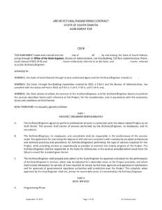 ARCHITECTURAL/ENGINEERING CONTRACT