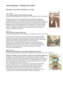 Uutta Tiedekirjassa - Tiedekirja News[removed]HISTORIA & KULTTUURI / HISTORY & CULTURE Arjava, Hellevi Voro, veijari ja vilosohvi. Ananias Puikkosen elämä. Suomalaisen Kirjallisuuden Seuran Toimituksia[removed]Helsinki 20