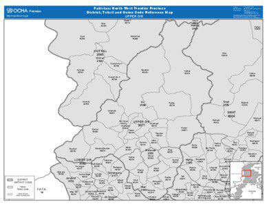 Pakistan: North West Frontier Province District, Tehsil and Union Code Reference Map UPPER DIR