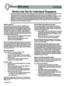 PIO-36 - Illinois Use Tax for Individual Taxpayers