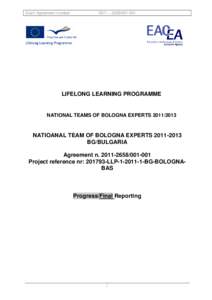 Grant Agreement number:  2011 – [removed]LIFELONG LEARNING PROGRAMME