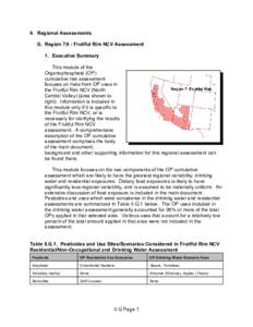 US EPA - Preliminary OP Cumulative Risk Assessment, Region 7A - Fruitful Rim NCV Assessment