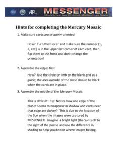 Microsoft Word - 15_Hints for completing the Mercury Mosaic.docx