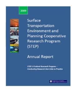 Surface Transportation Environment and Planning Cooperative Research Program (STEP) Annual Report[removed]Surface Transportation Environment and Planning