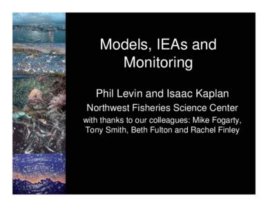 Using ecosystem models to put the “I” in IEA