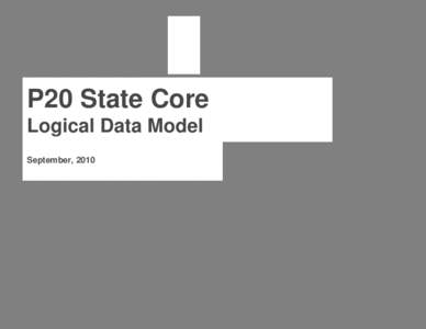 P20 State CoreLogical Data Model  Presentation - September 2010