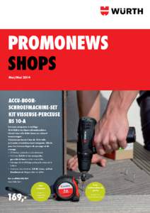 promonews shops Mei/Mai 2014 Accu-boorschroefmachine-Set KIT VISSEUSE-PERCEUSE