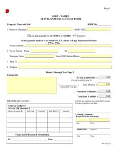 IODP/TAMU Expense Account