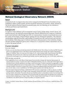 USDA Forest Service PSW Research Station Pacific Southwest Research Station