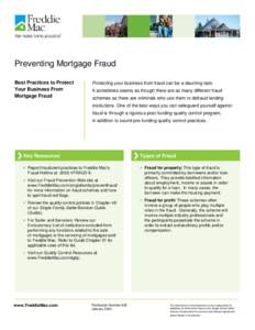 Preventing Mortgage Fraud