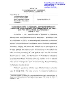 Sample Notice of Station/Branch Discontinuance, PRC, J. Mecone, [04/11]