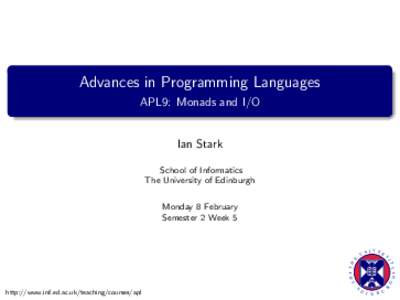 Software engineering / Computer programming / Declarative programming / Functional programming / Data types / Type theory / Monad / Option type / Type class / Map / ALGOL 68 / Functor