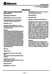 PSAP monoclonal antibody (M01), clone 1D1-C12 Storage Instruction: Store at -20°C or lower. Aliquot to  Catalog Number: H00005660-M01