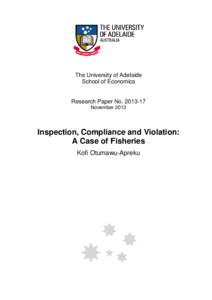 The University of Adelaide School of Economics Research Paper No[removed]November 2013