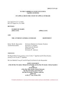 Florencio Marin  v.  The Attorney General of Belize,  CV 5 of 2010 ,  [2011] CCJ 9 (AJ) (CCJ, Jun. 27, 2011)