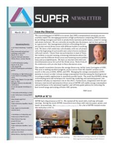 NEWSLETTER March 2012 Upcoming Events: • ESP March Workshop: 