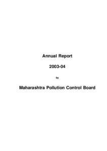 Annual Report[removed]by Maharashtra Pollution Control Board