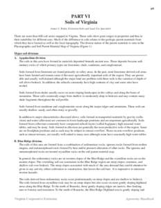 Soils of Virginia 69  PART VI Soils of Virginia James C. Baker, Extension Soils and Land Use Specialist