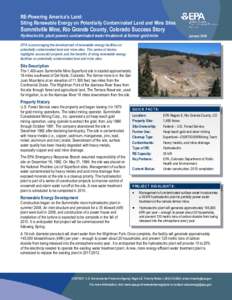 Summitville mine / Alamosa River / Acid mine drainage / Penstock / Mining / United States Environmental Protection Agency / Summitville / Iron Mountain Mine / Tar Creek Superfund site / Colorado / Environment of the United States / Environment