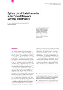 Optimal Use of Scale Economies in the Federal Reserve’s Currency Infrastructure