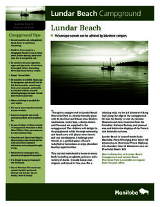 Lundar Beach Campground Lundar Beach Provincial Park Campground Tips
