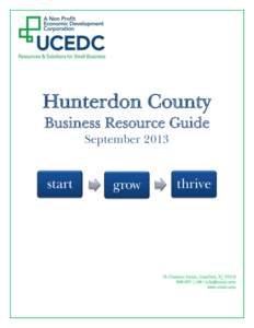 Hunterdon County Business Resource Guide September 2013 start