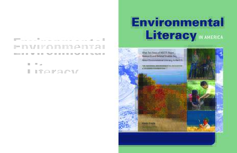 NEETF  Environmental Literacy IN AMERICA  THE NATIONAL ENVIRONMENTAL EDUCATION & TRAINING FOUNDATION