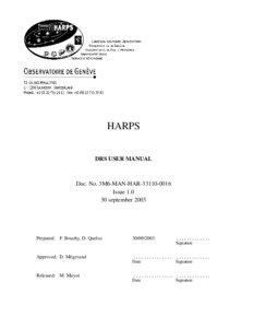 HARPS DRS USER MANUAL