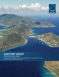 The British Virgin Islands Company and Entity Management, Trust and Foundation Services, Financial Support Services, Outsourcing Services and Fund Administration AMICORP GROUP | THE BRITISH VIRGIN ISLANDS
