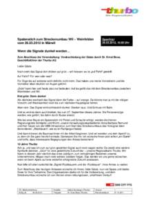 Spatenstich zum Streckenumbau Wil – Weinfelden vomin Märwil Sperrfrist, 10.00 Uhr