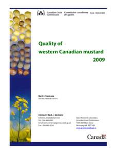 Quality of western Canadian mustard 2009