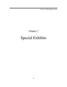 NOAA FY 2006 Budget Summary  Chapter 7 Special Exhibits