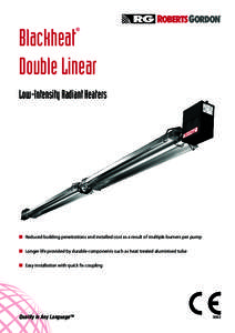 Blackheat Double Linear ® Low-Intensity Radiant Heaters