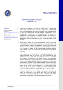 Microsoft Word - ICRA Indonesia Monthly Economic Review[removed]