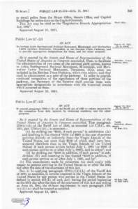 75 S T A T . ]  PUBLIC LAW[removed]A U G . 10, 1961 to detail police from the House Office, Senate Office, and Capitol IBuildings for police duty on the Capitol Grounds.