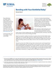 FAMILY ALBUM RADIO Bonding with Your Bottlefed Baby1 Donna Davis2