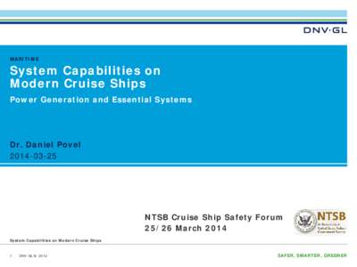 System Capabilities on  Modern Cruise Ships