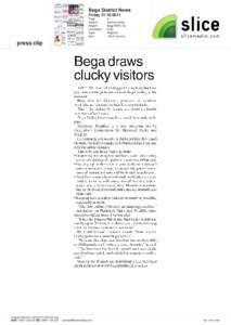 Bega District News FridayPage: Section: Region: Circulation: