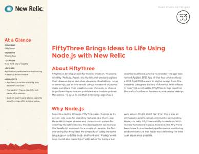 CASE STUDY: FIFTYTHREE  At a Glance COMPANY FiftyThree INDUSTRY
