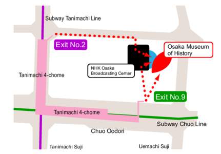 Subway Tanimachi Line  Exit No.2 Tanimachi 4-chome