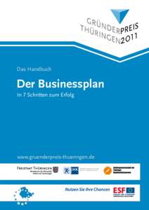 Das Handbuch  Der Businessplan In 7 Schritten zum Erfolg  www.gruenderpreis-thueringen.de